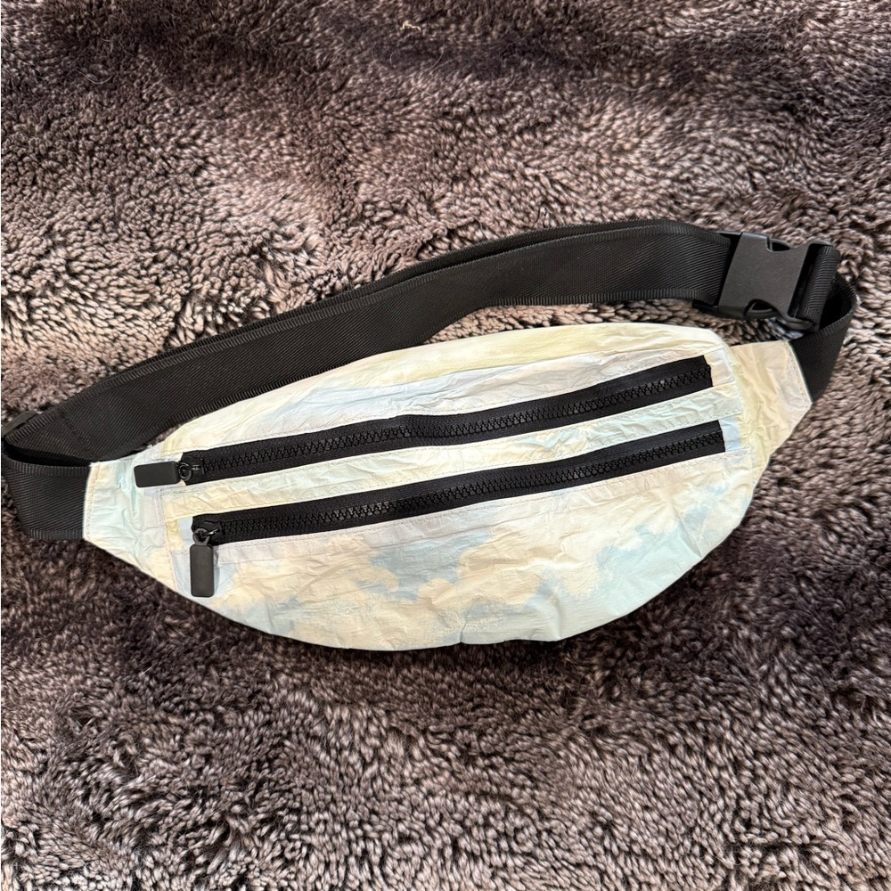 Stylish Black and Cream Men's Waist Bag